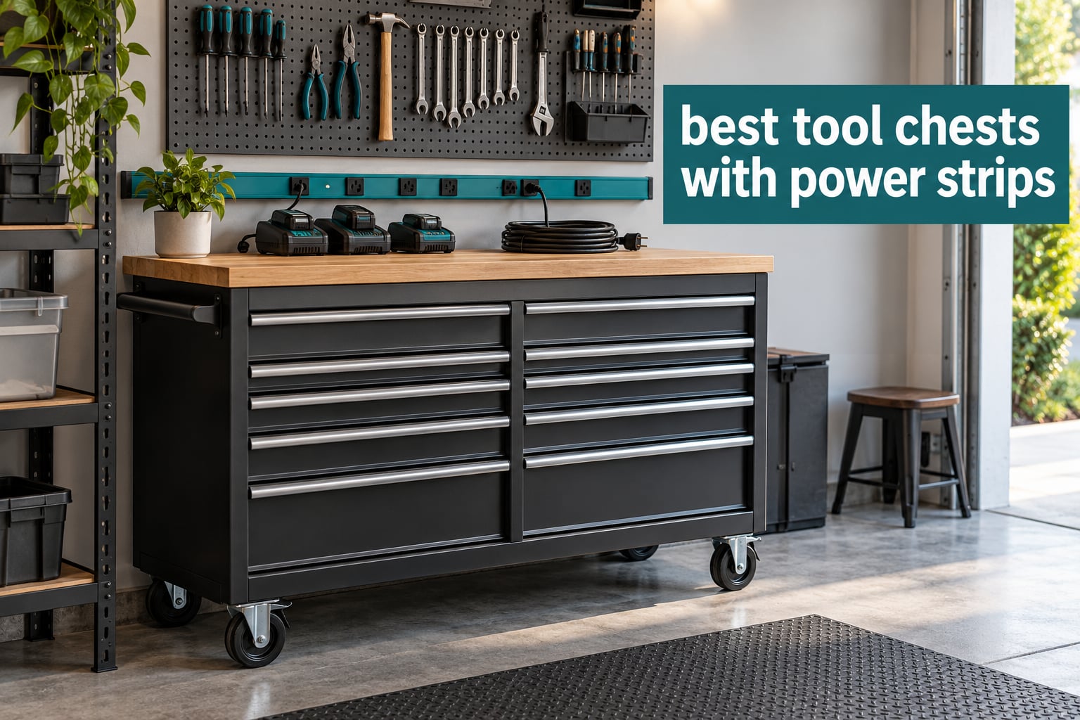 best tool chests with power strips