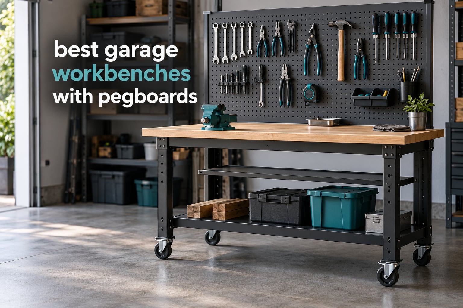 best garage workbenches with pegboards