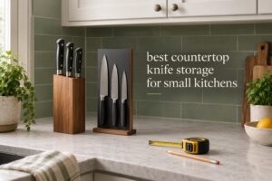 best countertop knife storage for small kitchens